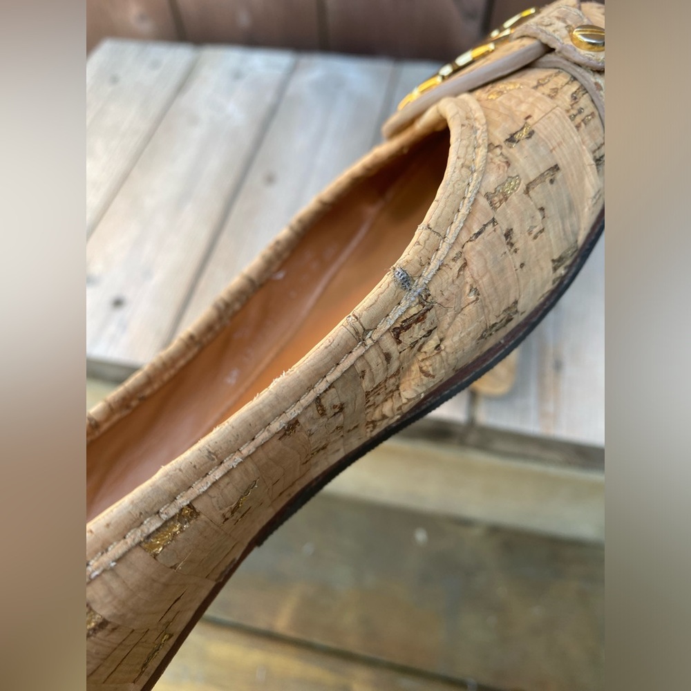 Tory Burch Cork Reva Slip Ons Ballerina Flats Womens 8 M - Picture 10 of 13